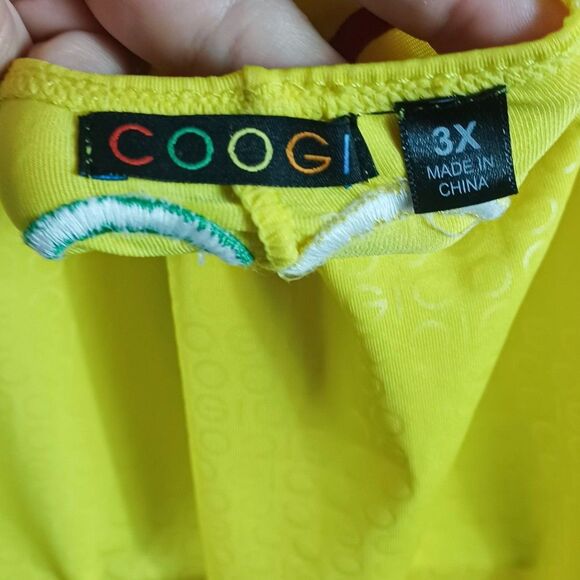 NWT Coogi Womens Plus 3X Yellow Halter Maxi Swim Cover Up Dress Plunge Backless - Picture 7 of 14